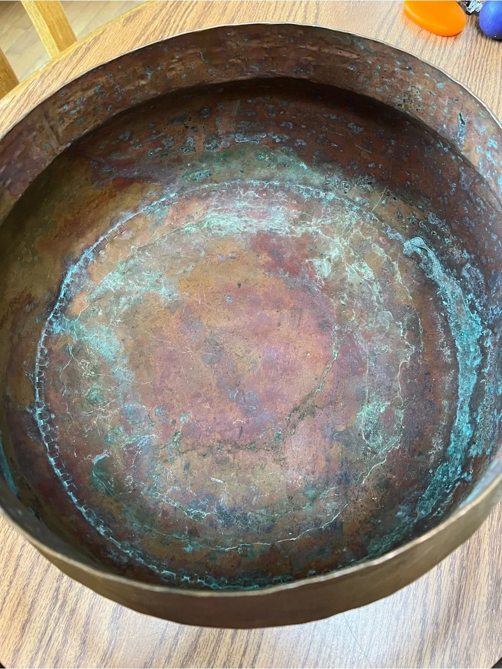 Vintage Copper Cooking Kettle with Handle - Copper Finish